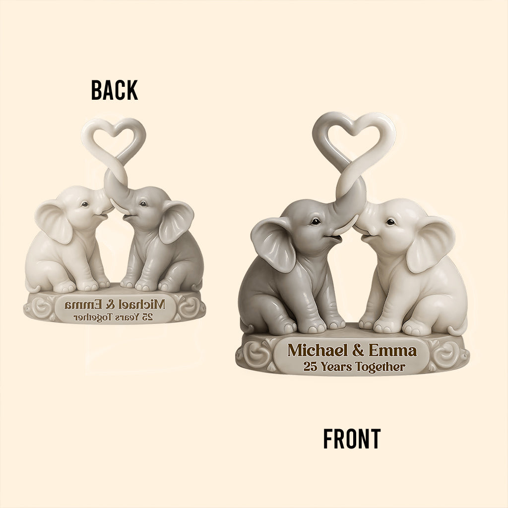 Entwined Trunks Eternal Love - Personalized Couple Custom Shaped Acrylic Plaque