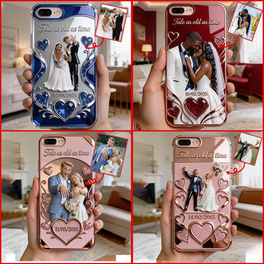 Coque de téléphone personnalisée pour couple - Anniversaire - Impression intégrale