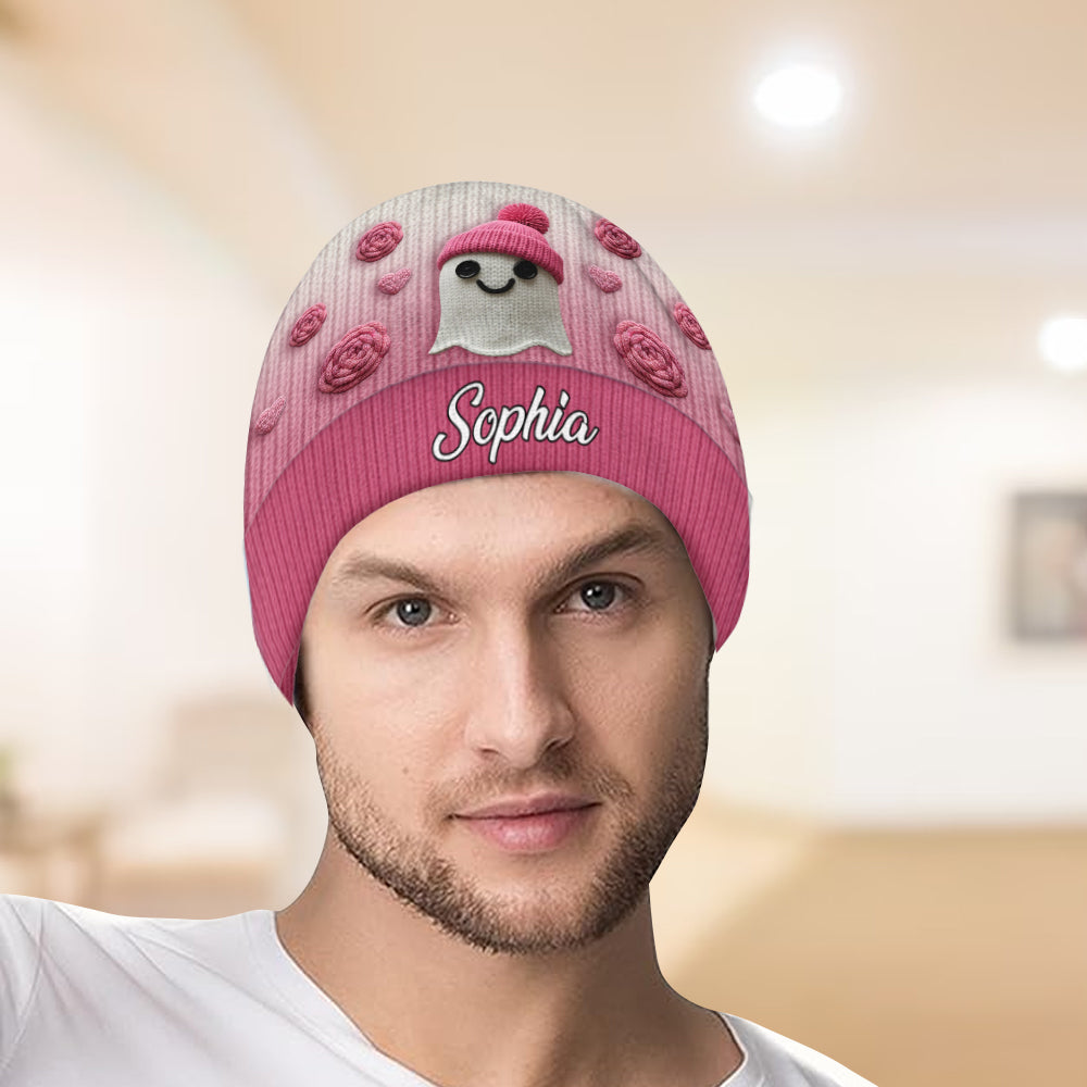 Foi, Espoir, Amour - Bonnet personnalisé pour la sensibilisation au cancer du sein