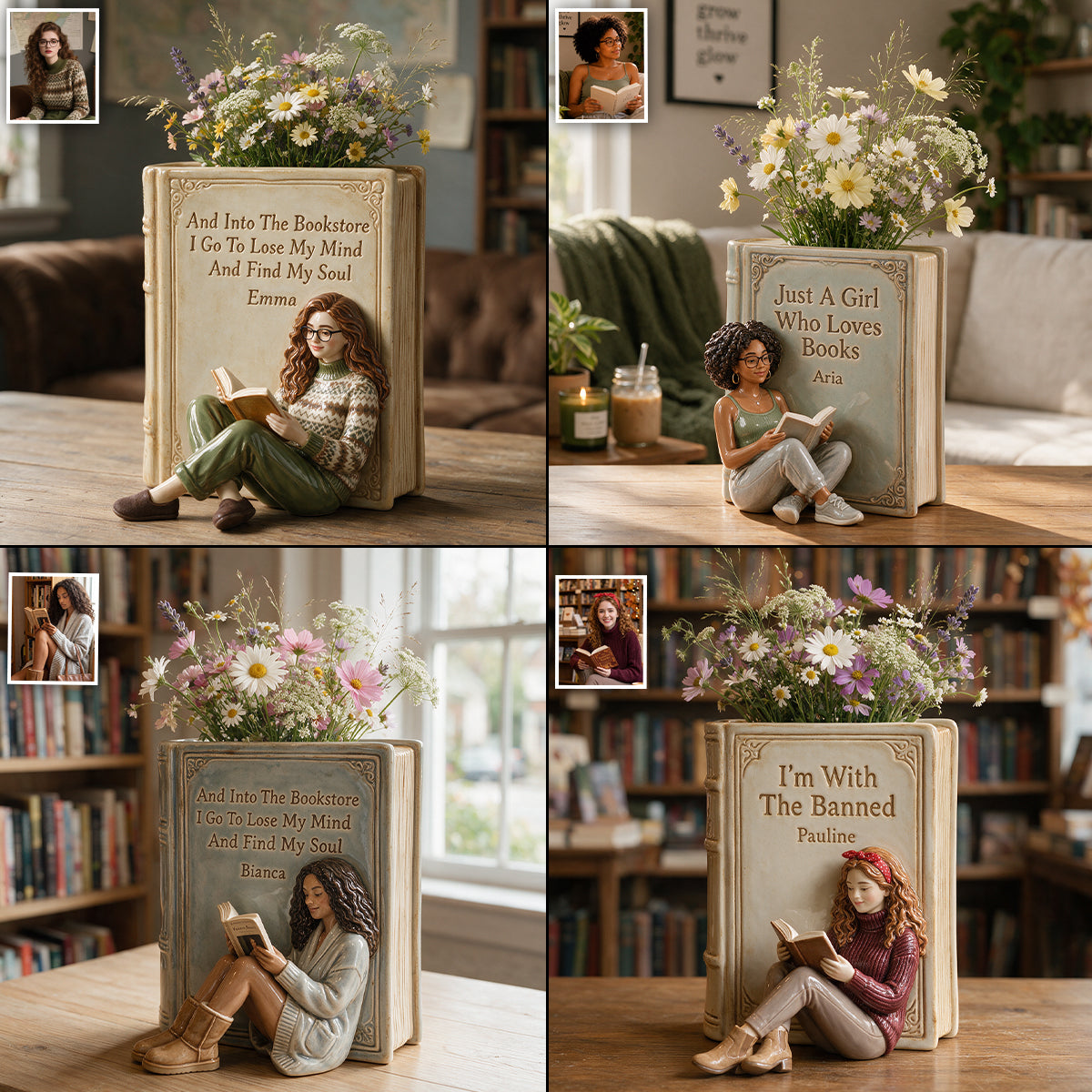 Buchliebhaber - Personalisierter Buch-Acryltopf