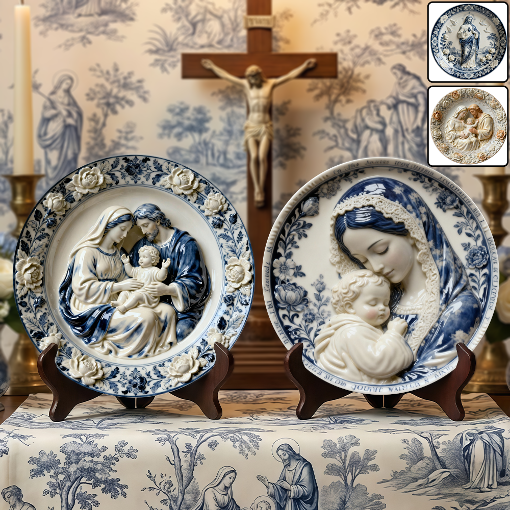 Je suis un enfant de Dieu - Assiette ronde chrétienne personnalisée en céramique