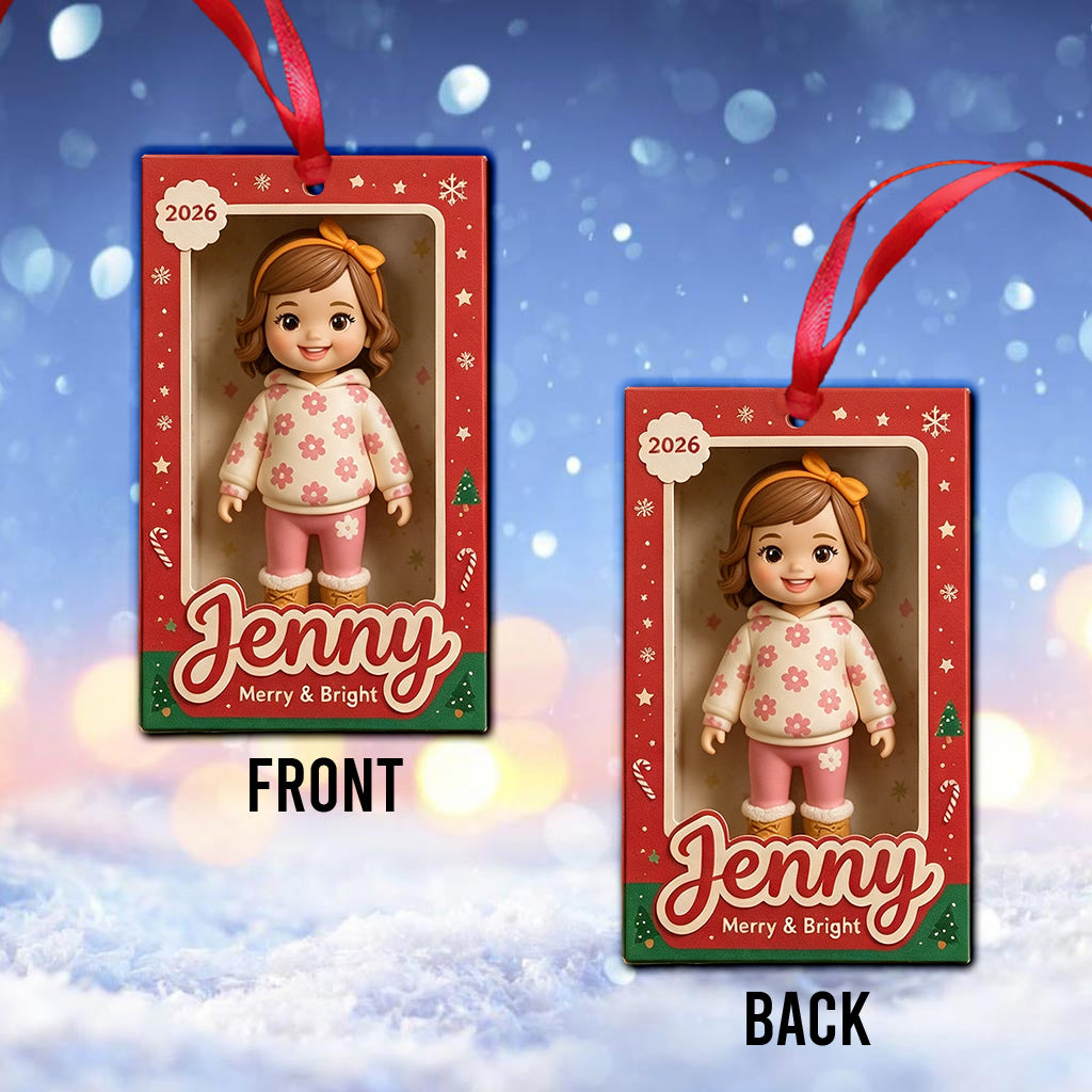Niedlicher Kinderfoto - Personalisierte Kinderornament