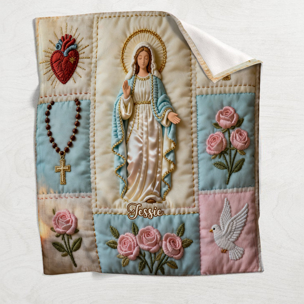 Unsere Liebe Frau – Personalisierte christliche Decke