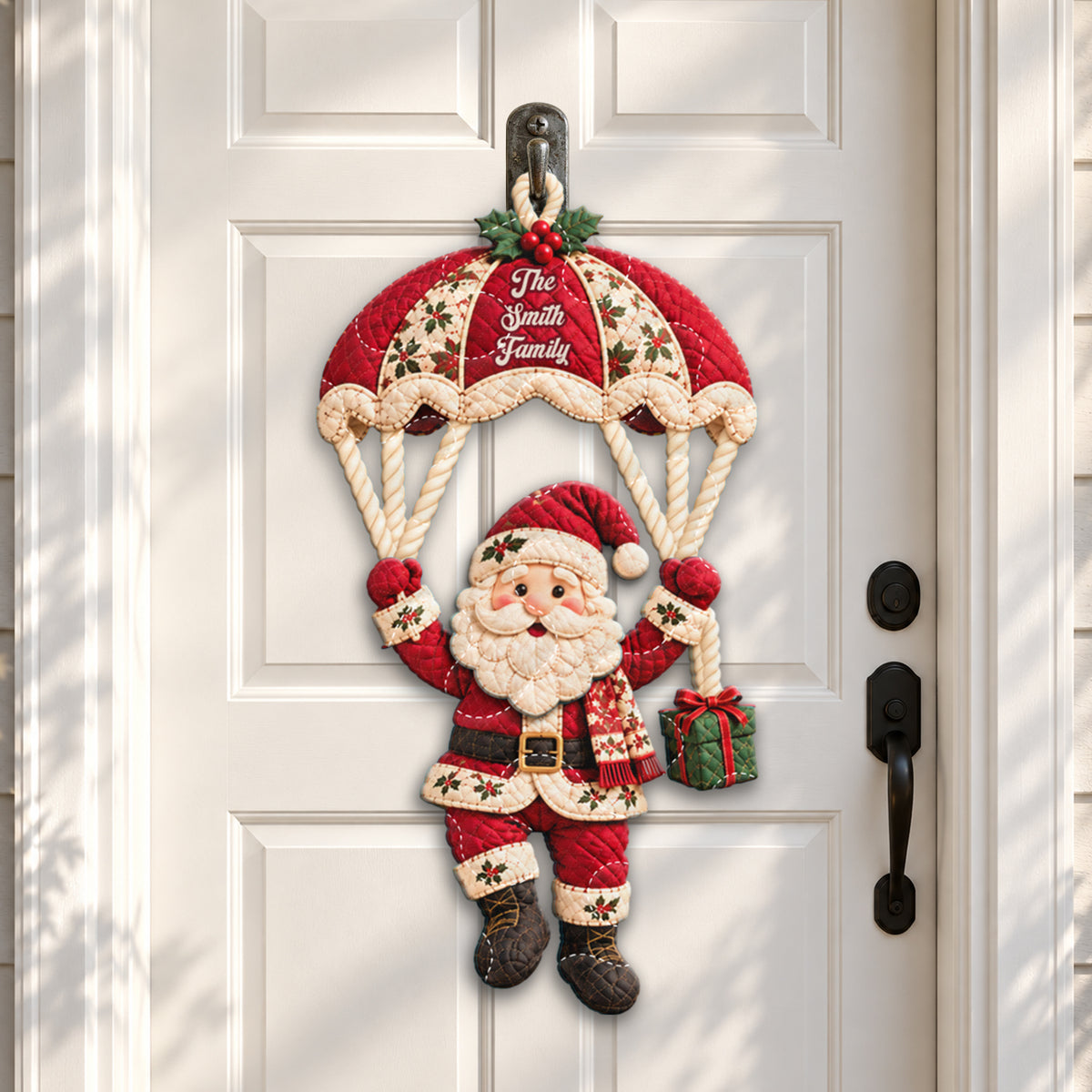 Ho Ho Ho - Suspenseur de porte de Noël personnalisé
