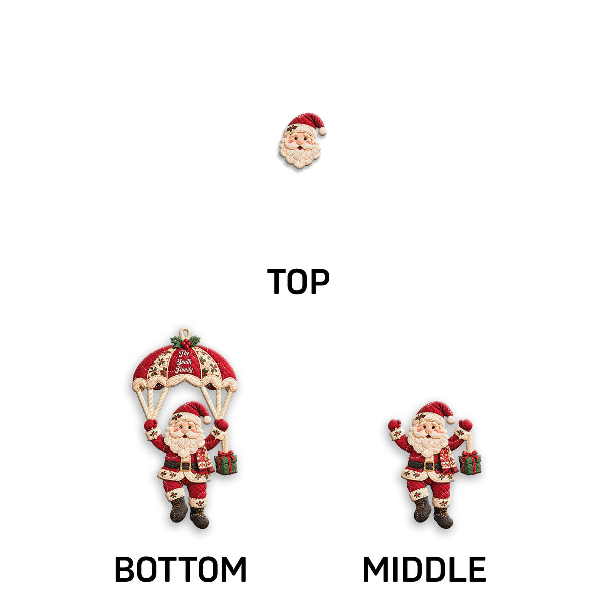 Ho Ho Ho - Suspenseur de porte de Noël personnalisé