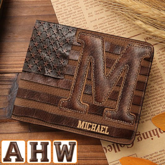 Alphabet Leather - Portefeuille en cuir personnalisé