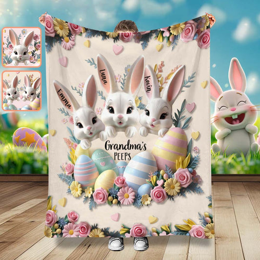 Grandma's Peeps - Personalized Grandma Blanket