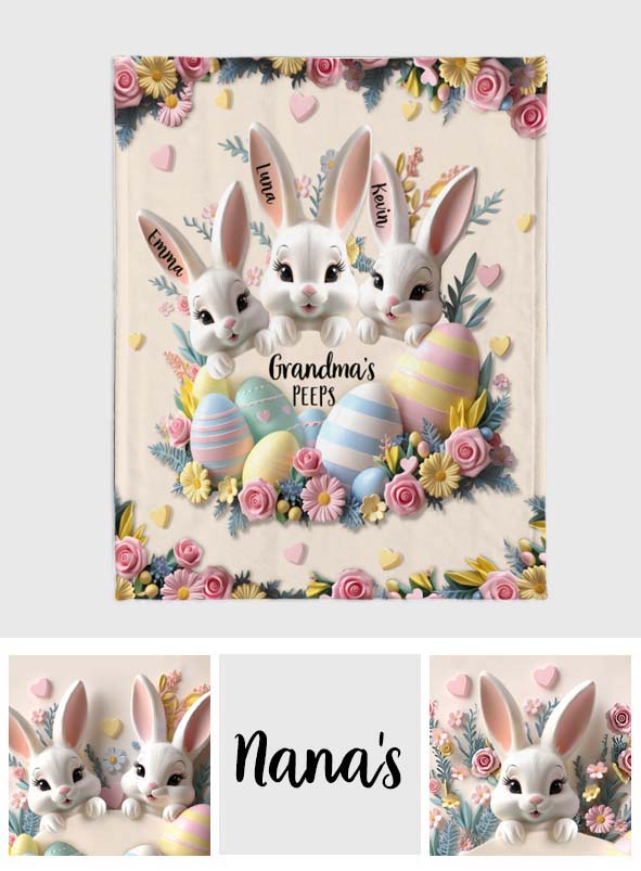 Grandma's Peeps - Personalized Grandma Blanket