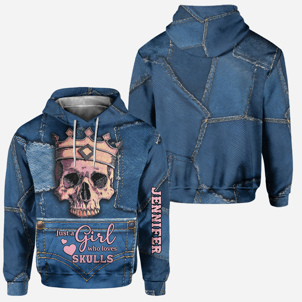 Gekrönter Totenkopf – Personalisierter Totenkopf-Hoodie und Leggings