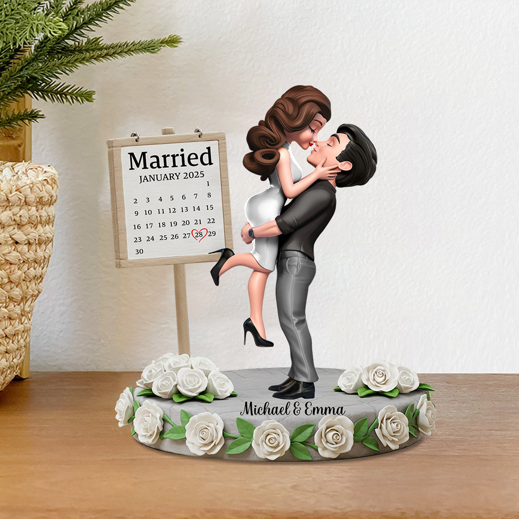 Happy Anniversary My Love - Personalized Couple Custom Shaped Acrylic Plaque