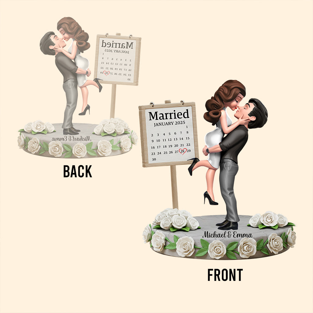 Happy Anniversary My Love - Personalized Couple Custom Shaped Acrylic Plaque