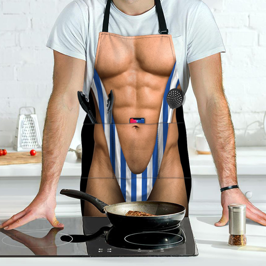 Funny Men Gift - Personalized Birthday Gifts For Husband, Son, Grandson, Brother, Grandpa, Dad, Yourself - Personalized Grilling Apron With Pockets