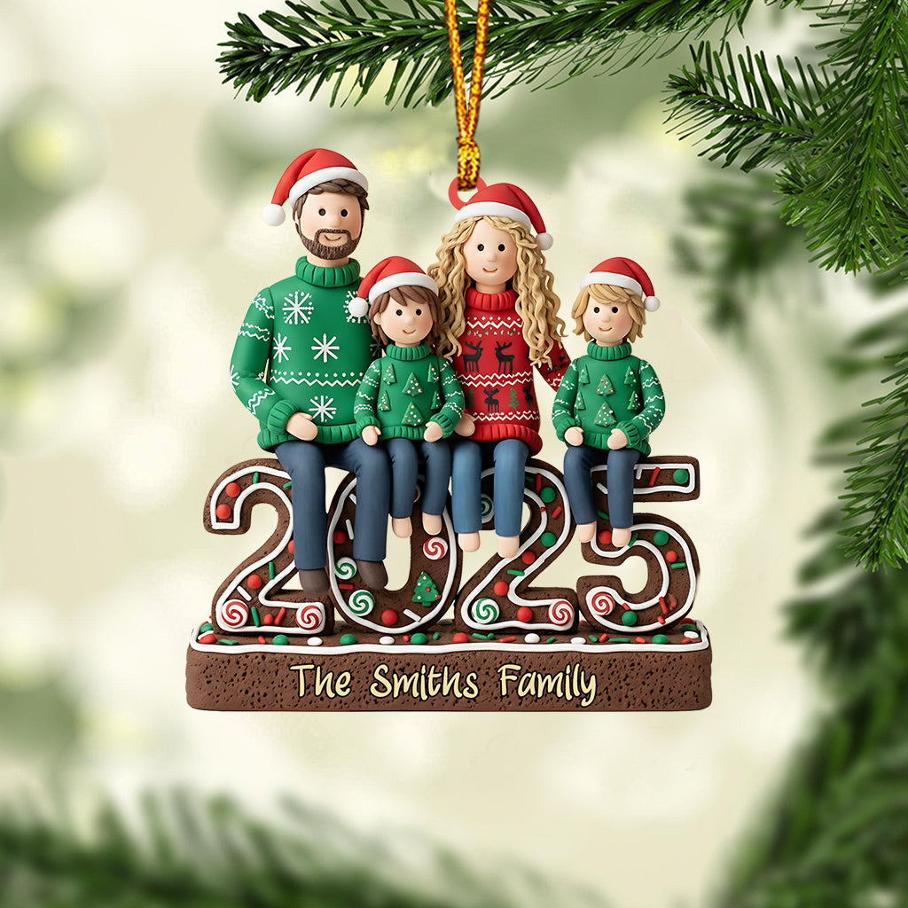Joyeux Noël à la famille - Ornement familial personnalisé