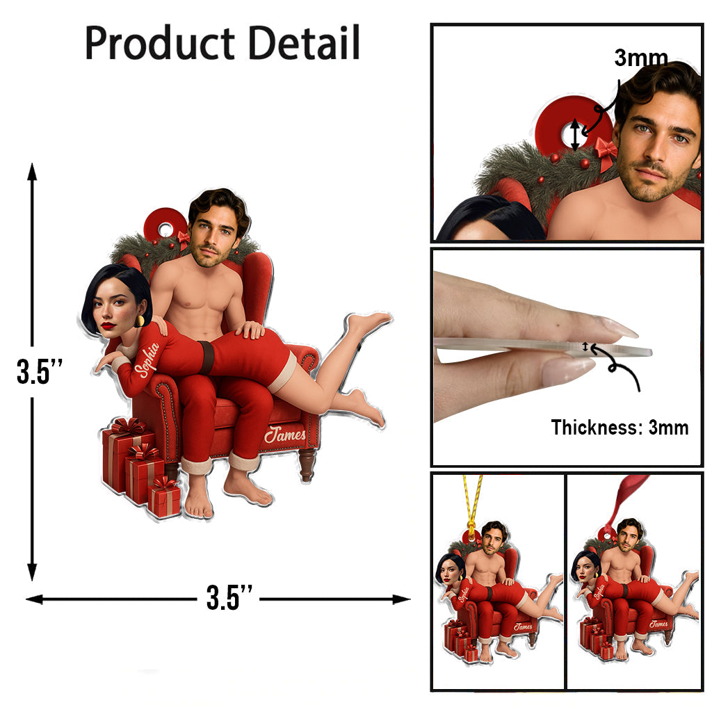 Funny Gift For Your Love - Personalized Couple Custom Shaped Ornament