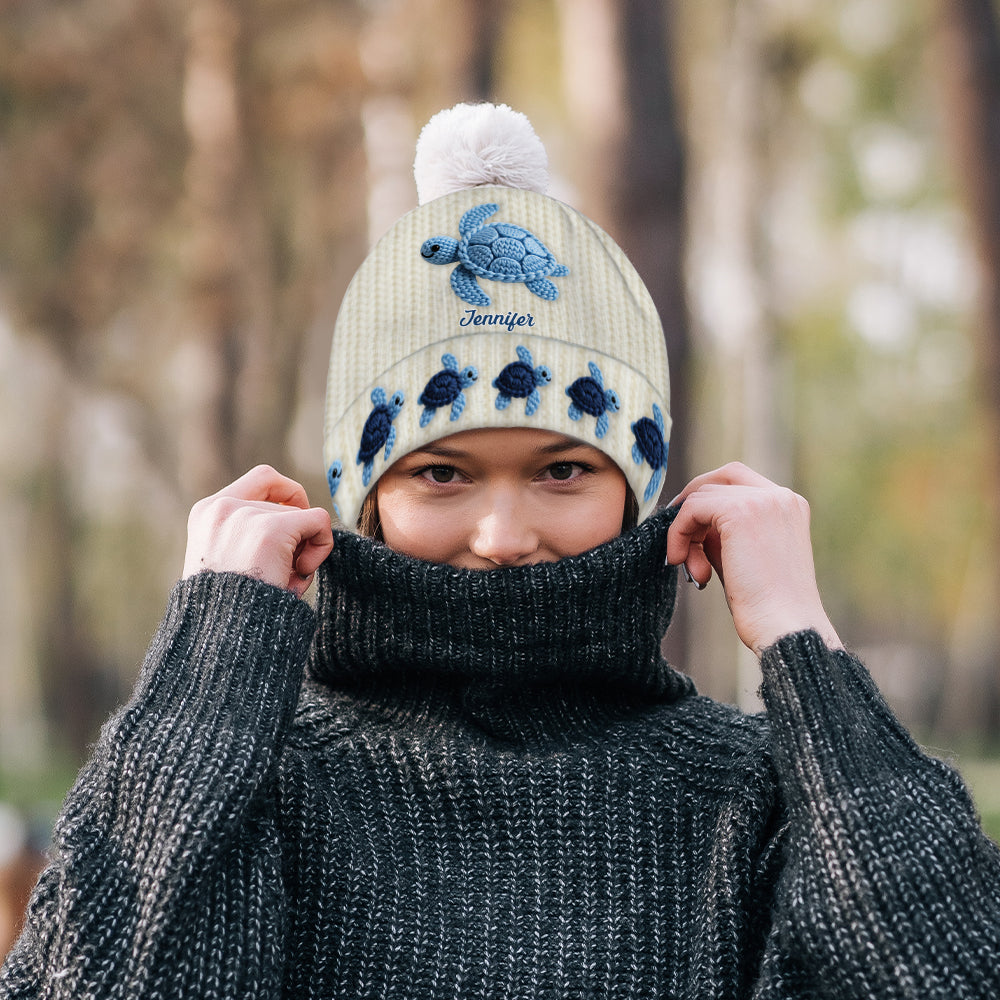 Love Turtle - Personalized Turtle Beanie Hat