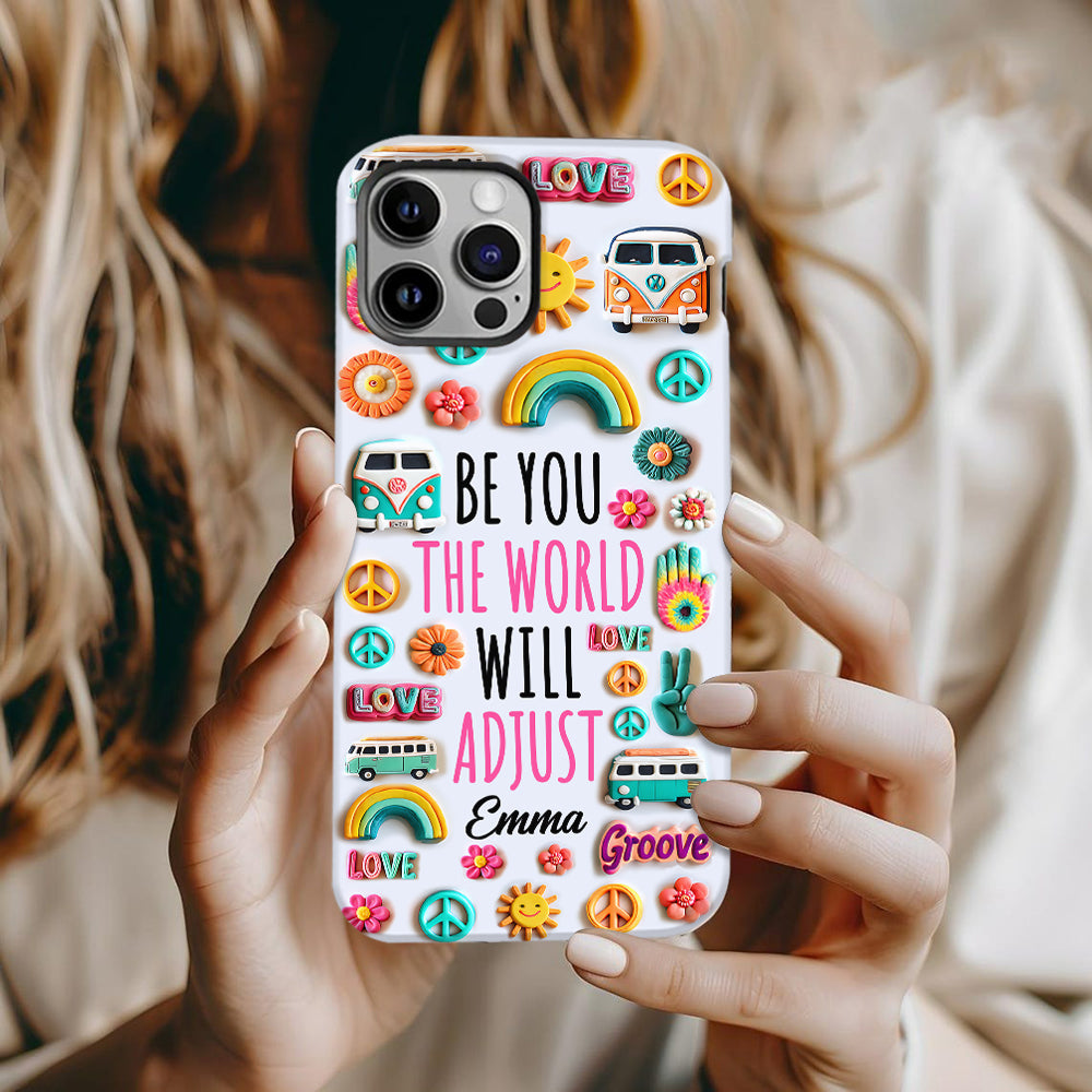 Sei du selbst – Personalisierte Handyhülle im Hippie-Stil mit Allover-Print