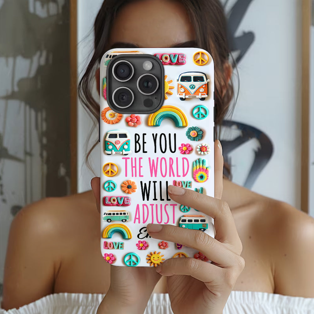 Sei du selbst – Personalisierte Handyhülle im Hippie-Stil mit Allover-Print