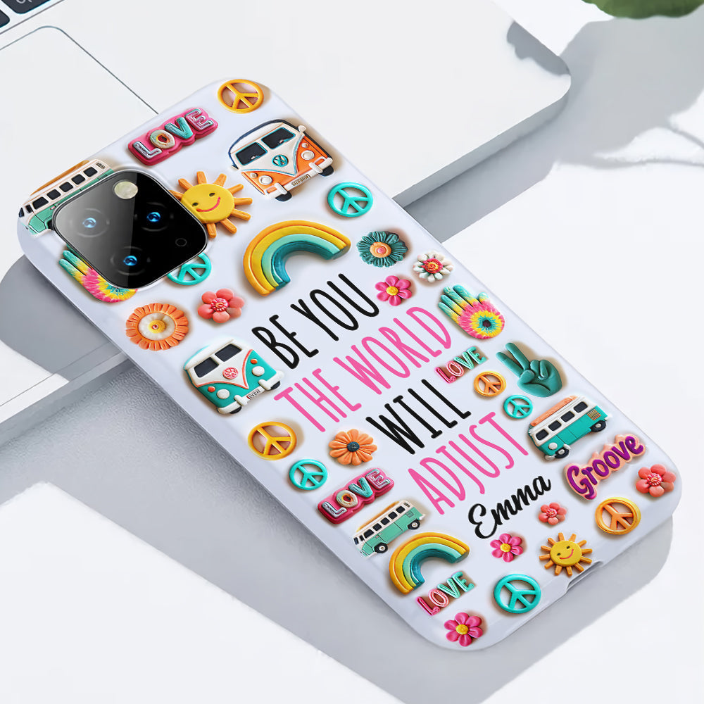 Sei du selbst – Personalisierte Handyhülle im Hippie-Stil mit Allover-Print