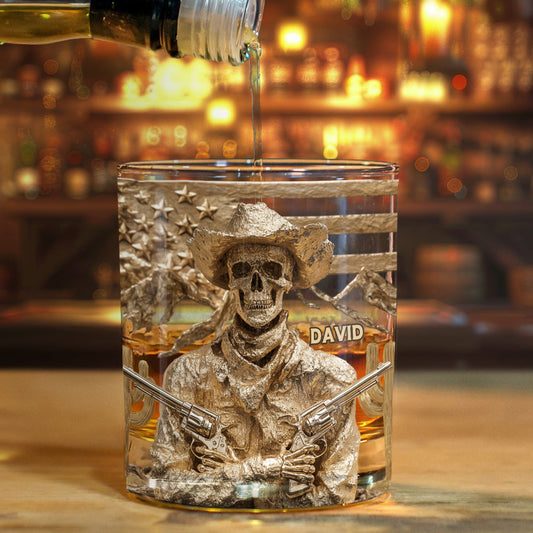 Western-Cowboy – Personalisiertes Western-Outfit-Whiskyglas