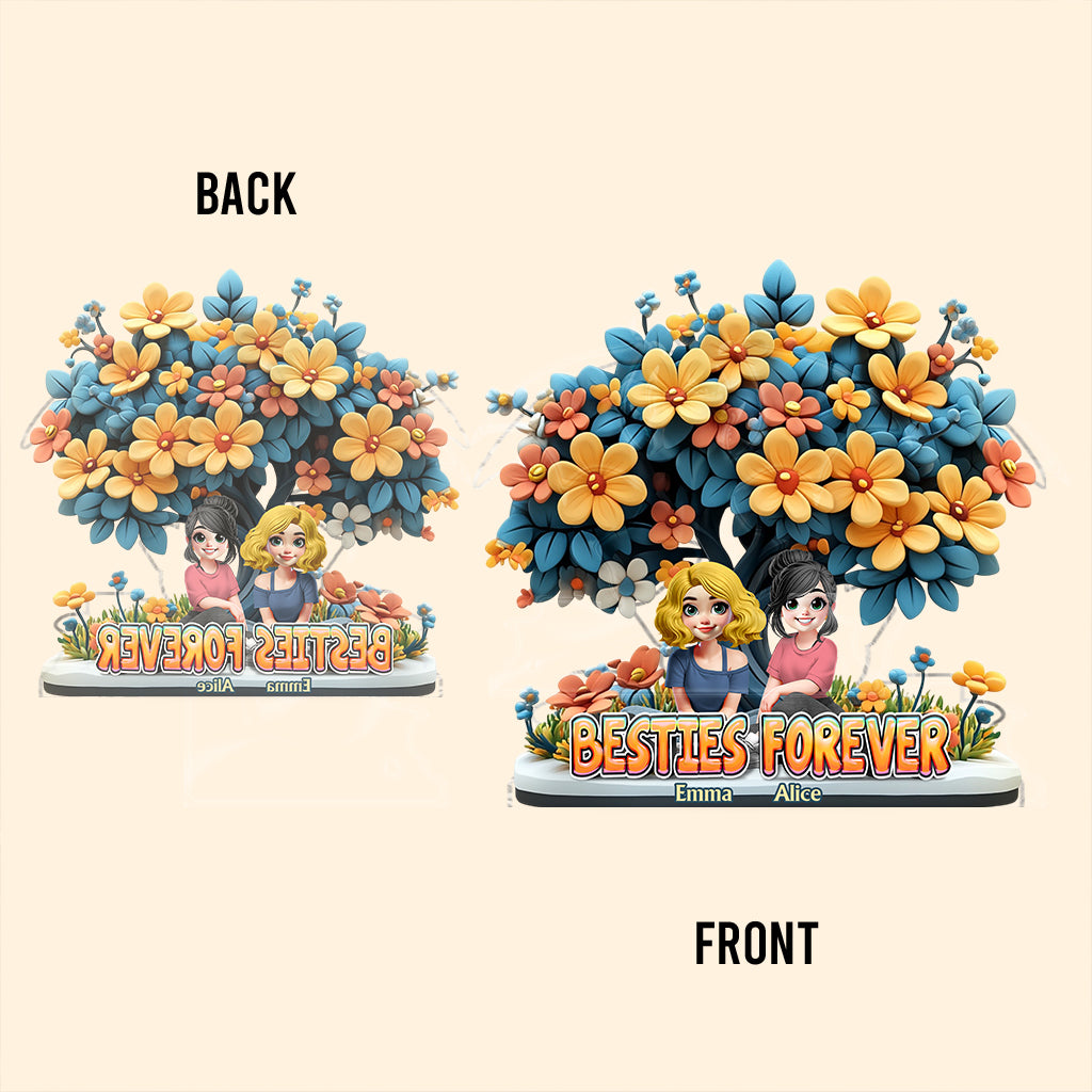 Beste Freundinnen für immer – Personalisierte Acrylplakette in individueller Form