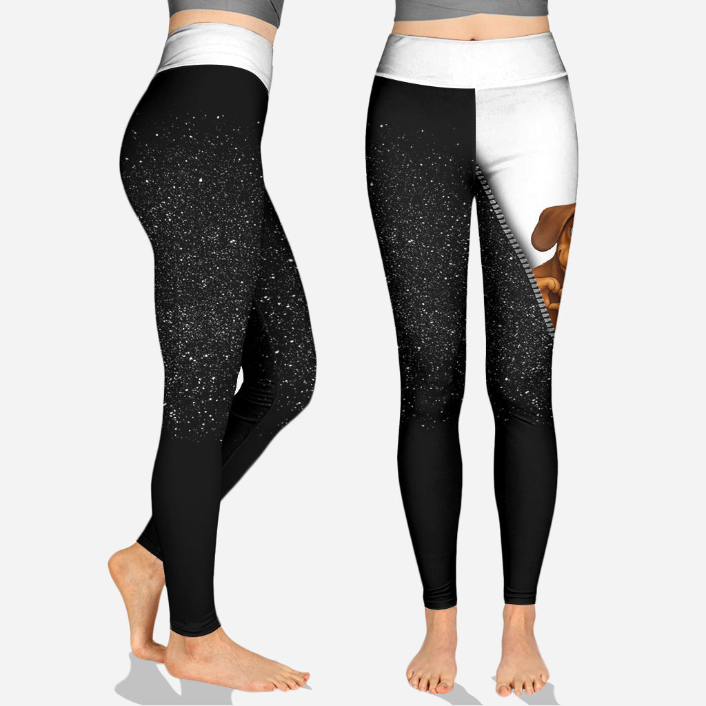 Niedliches Haustier schaut hervor – personalisierter Haustier-Hoodie und Leggings