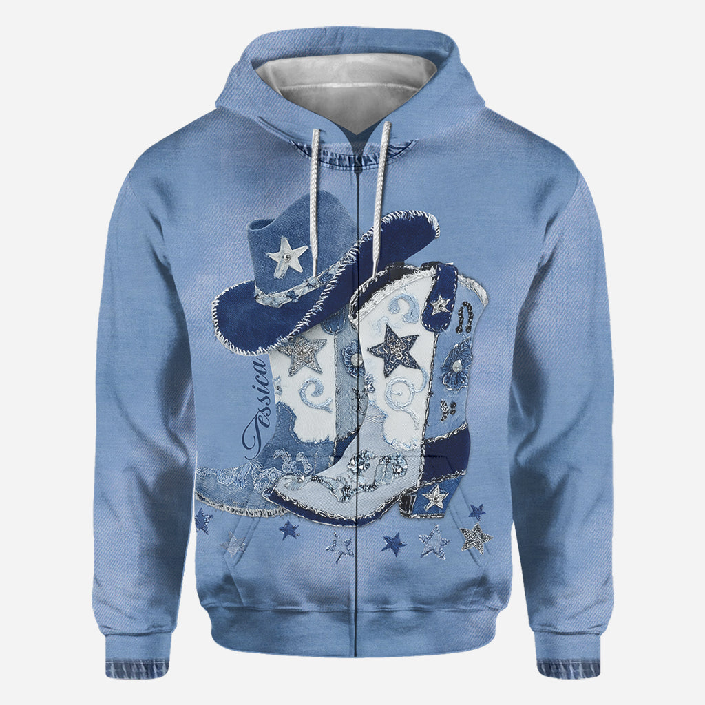 Cowgirl-Stiefel - Personalisiertes Cowgirl-Shirt