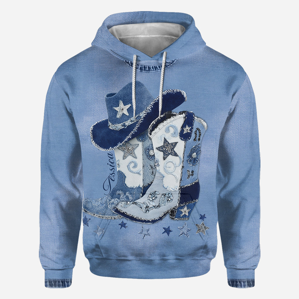 Cowgirl-Stiefel - Personalisiertes Cowgirl-Shirt
