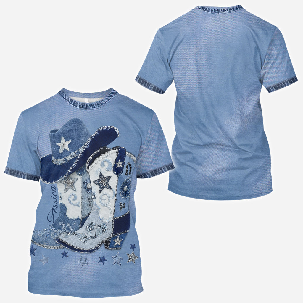 Cowgirl-Stiefel - Personalisiertes Cowgirl-Shirt