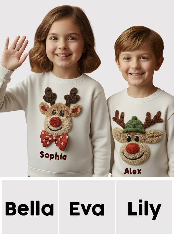 Rentier-Sweatshirt – Personalisiertes Kinder-T-Shirt und Hoodie