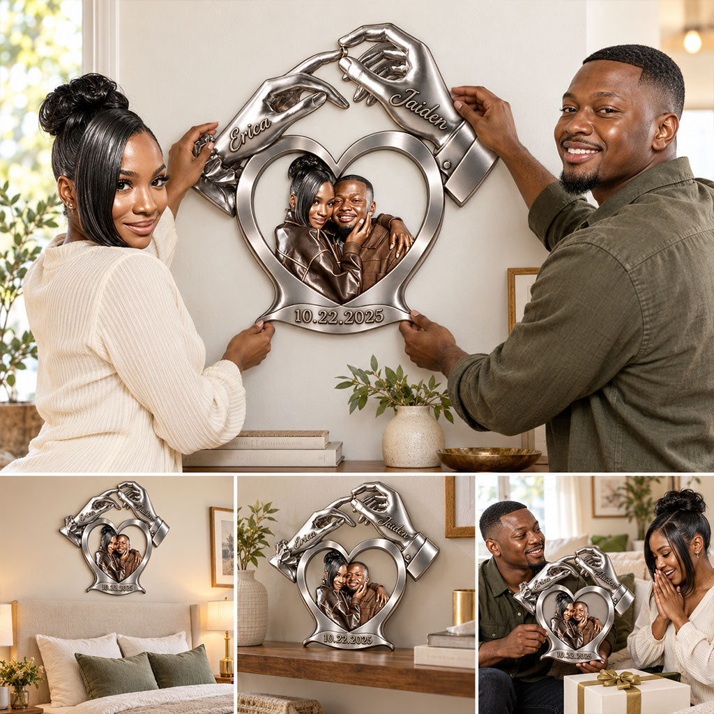 You & Me Forever Love - Personalized Couple 3D Printed Cut Metal Sign