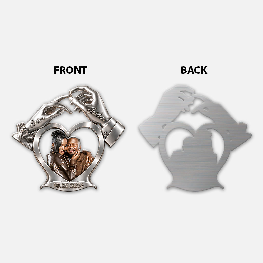 You & Me Forever Love - Personalized Couple 3D Printed Cut Metal Sign