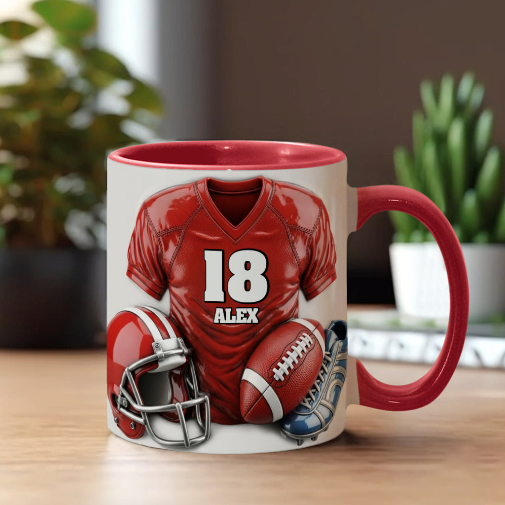 Football Is More Than A Game - Personalized Football Accent Mug