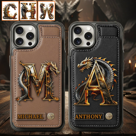 Étui portefeuille personnalisé Dragon Love pour téléphone