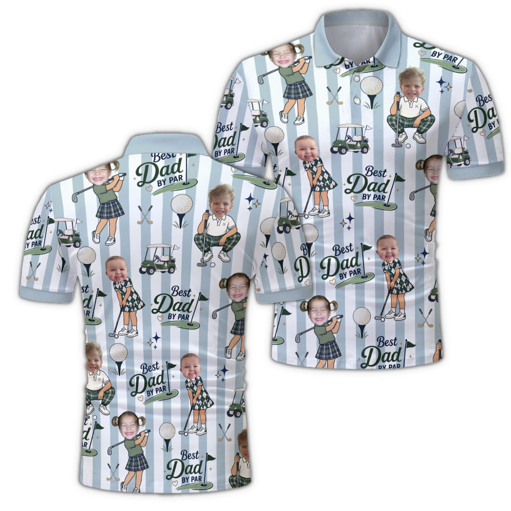 Bester Papa - Personalisiertes Golf Polo-Shirt