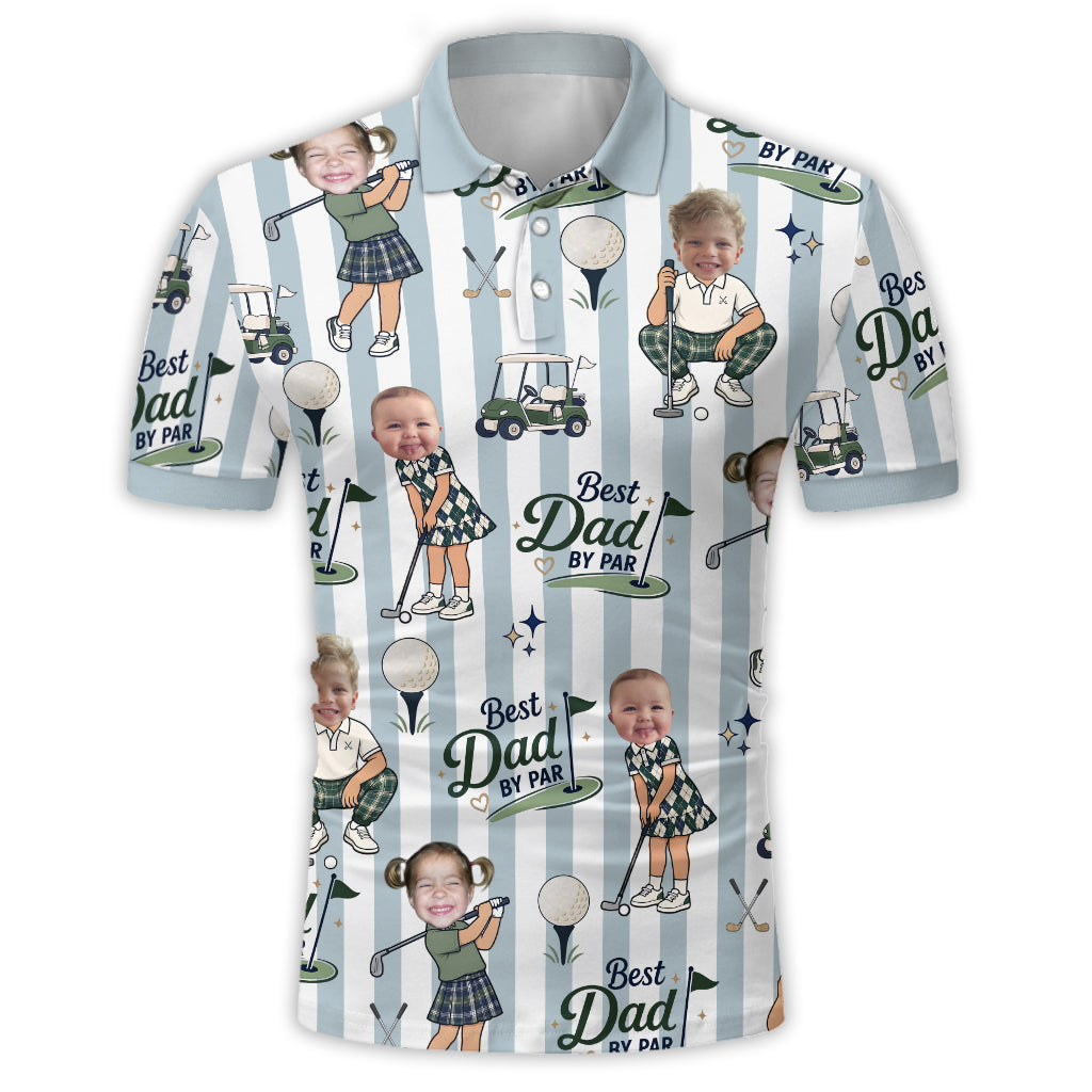 Bester Papa - Personalisiertes Golf Polo-Shirt