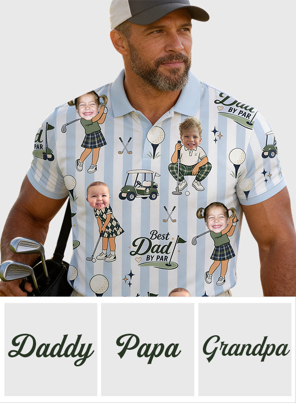 Bester Papa - Personalisiertes Golf Polo-Shirt