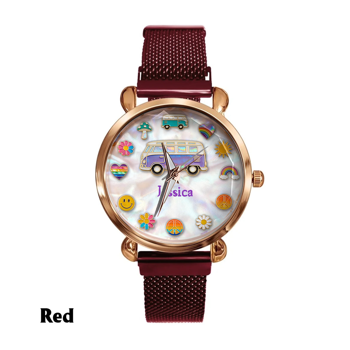 Hippie Souls - Montre-bracelet personnalisée pour femme hippie
