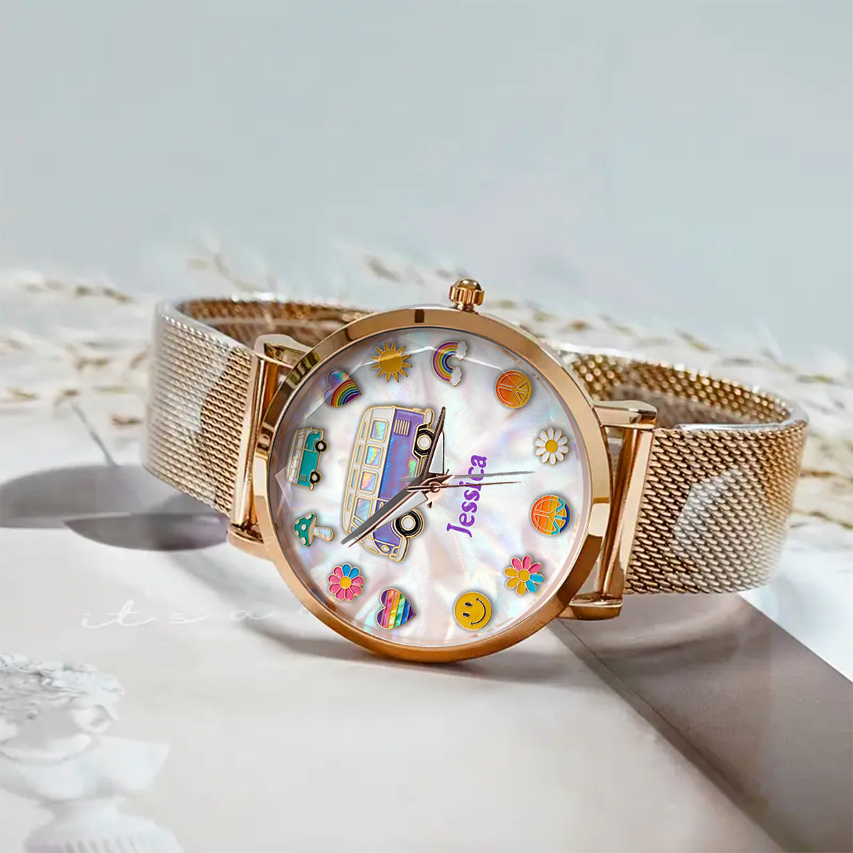 Hippie Souls - Montre-bracelet personnalisée pour femme hippie