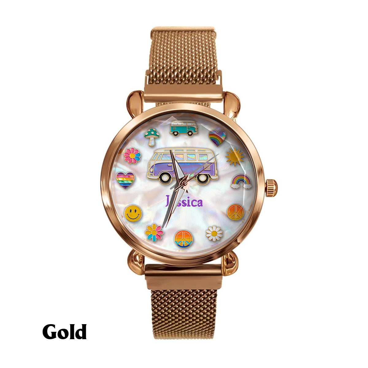 Hippie Souls - Montre-bracelet personnalisée pour femme hippie