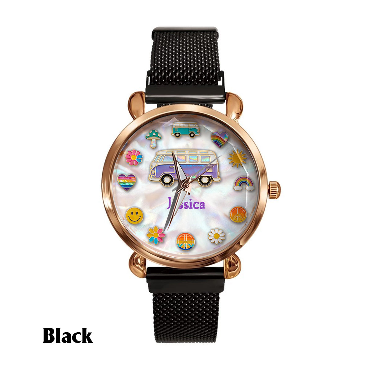 Hippie Souls - Montre-bracelet personnalisée pour femme hippie
