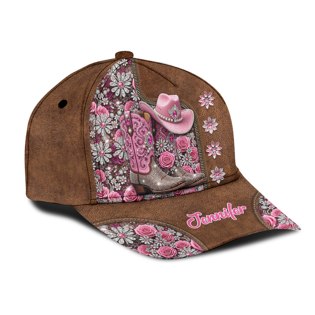 Magnifiques bottes de cowgirl - Casquette de cowgirl classique personnalisée