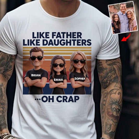 Wie der Vater, so die Tochter – Personalisiertes Vater-T-Shirt und Hoodie