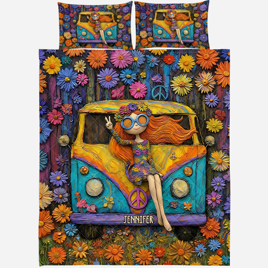 Hippie Souls – Personalisiertes Hippie-Quilt-Set