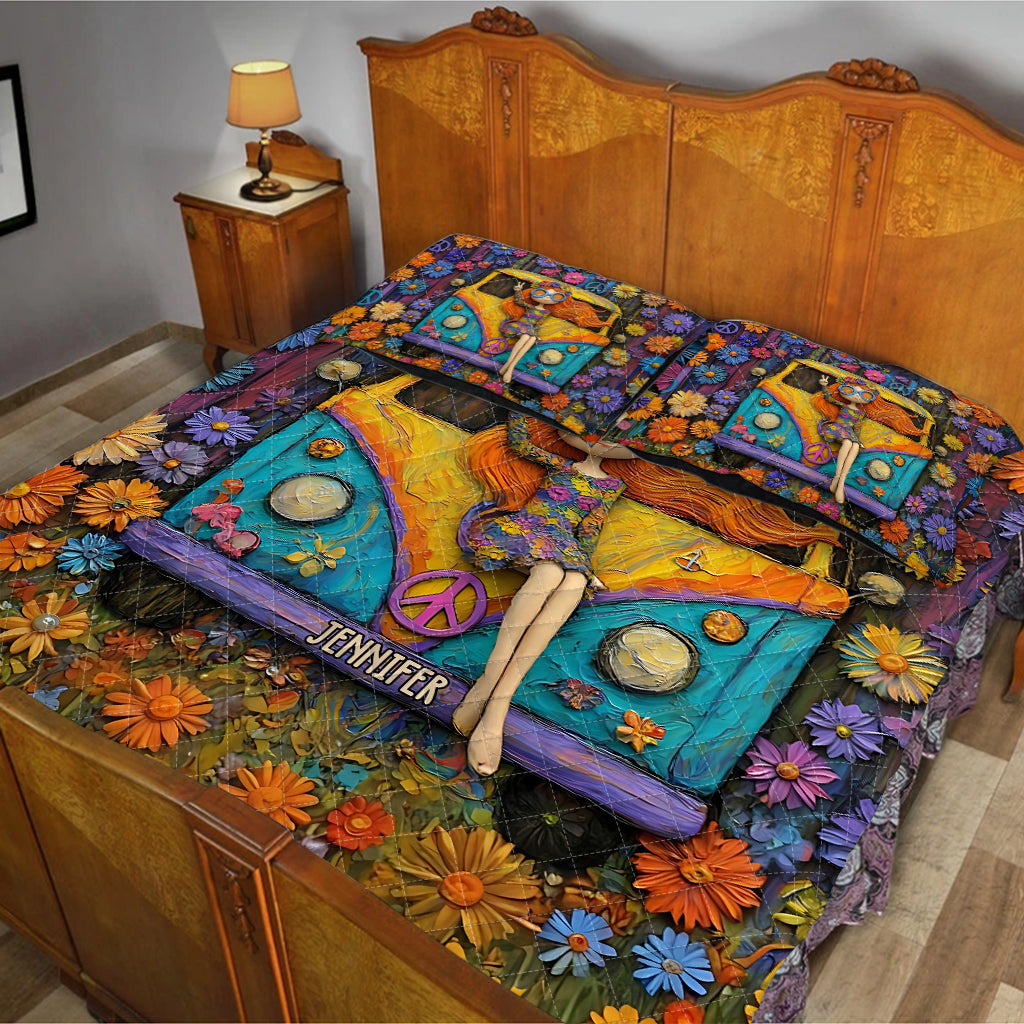 Hippie Souls – Personalisiertes Hippie-Quilt-Set