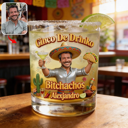 Cinco De Drinko - Verre à Whisky Personnalisé pour Cinco de Mayo