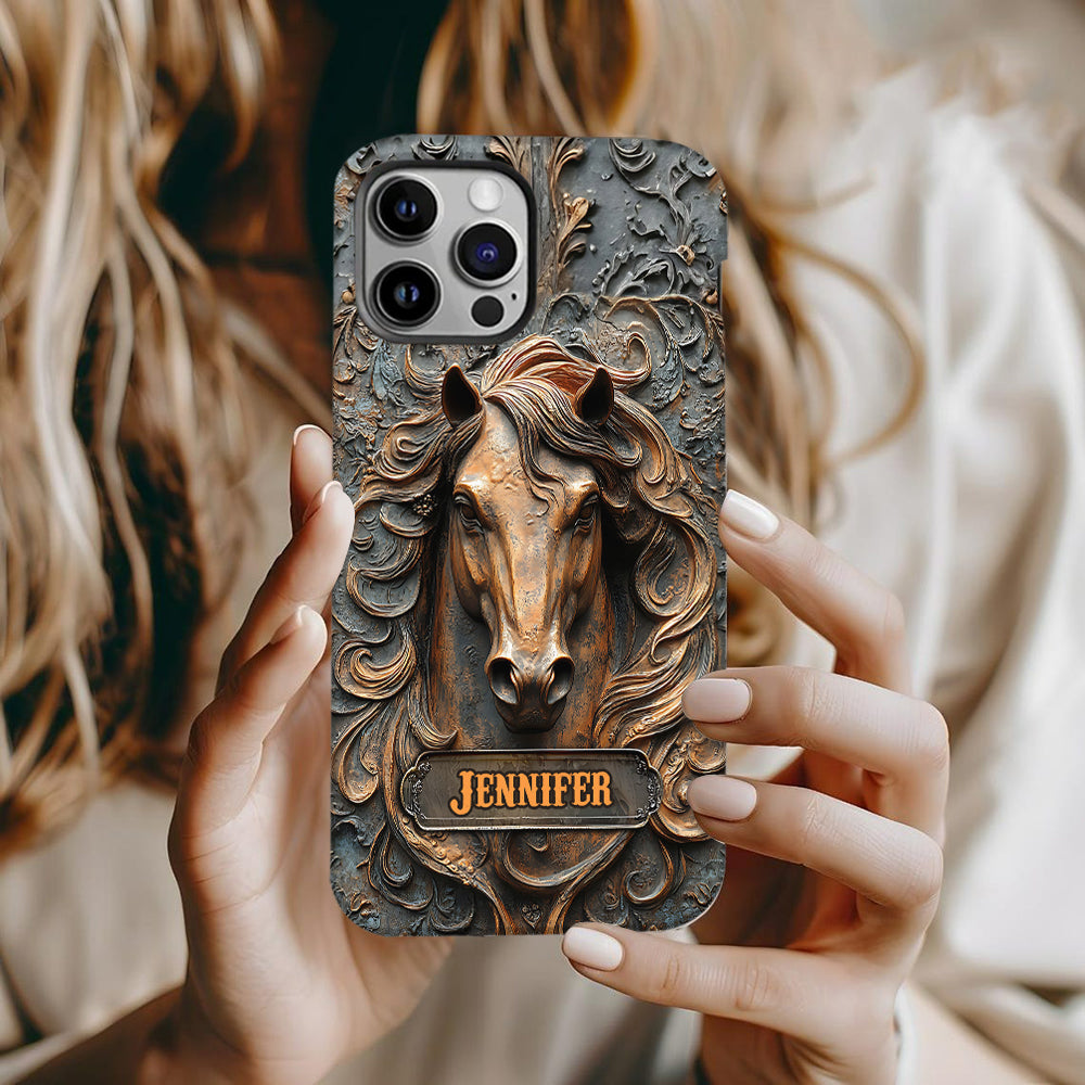 Love Horses - Personalized Horse Full Print Phone Case