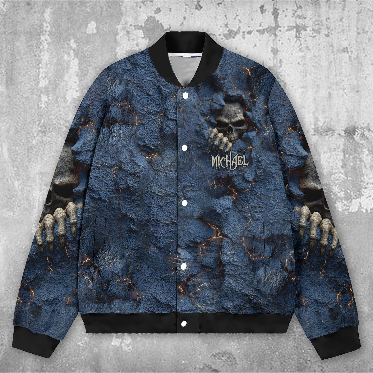 Veste universitaire personnalisée à motif crâne cool