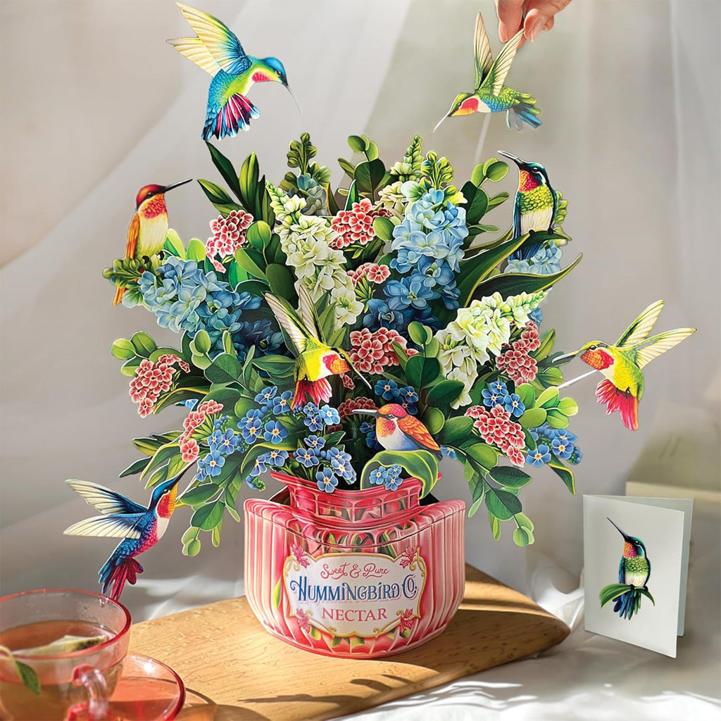 Forever Flower Bouquet 3D Popup Greeting Card with Envelope