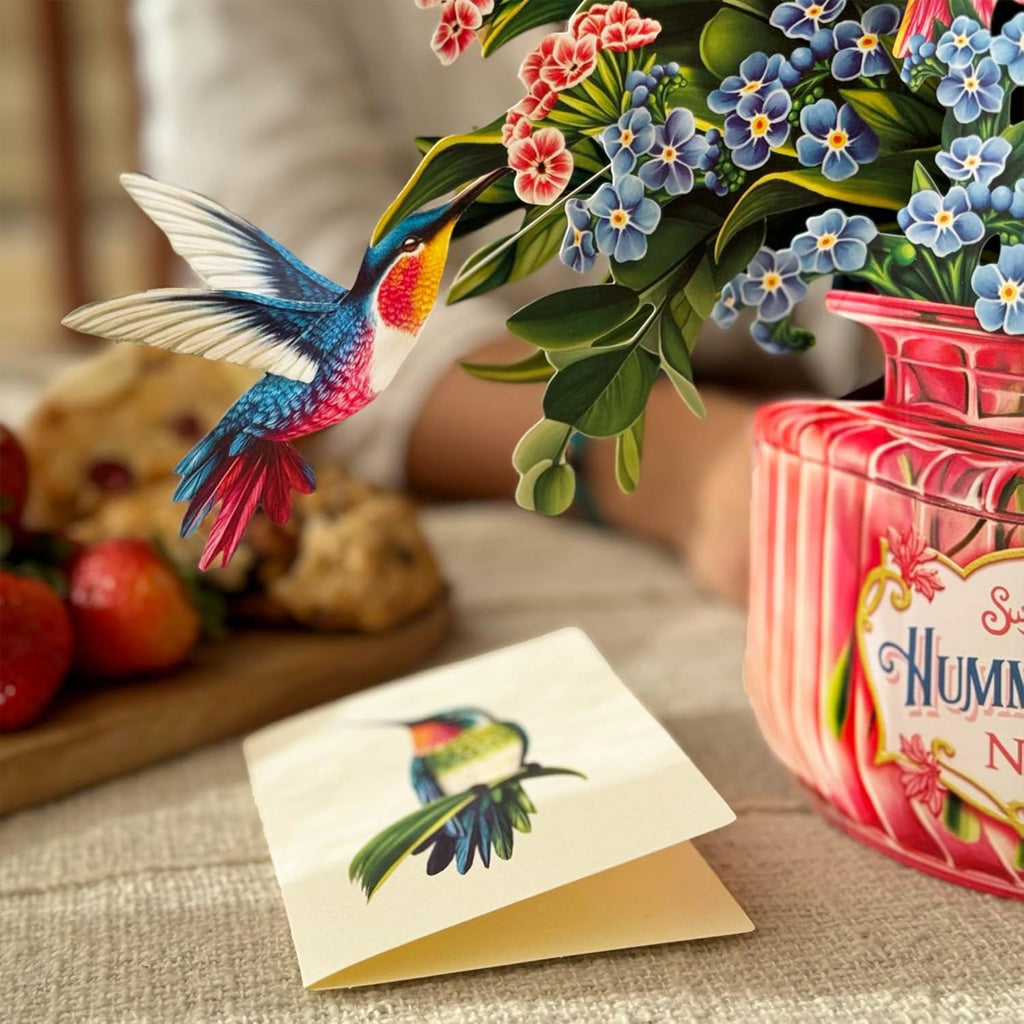 Forever Flower Bouquet 3D Popup Greeting Card with Envelope