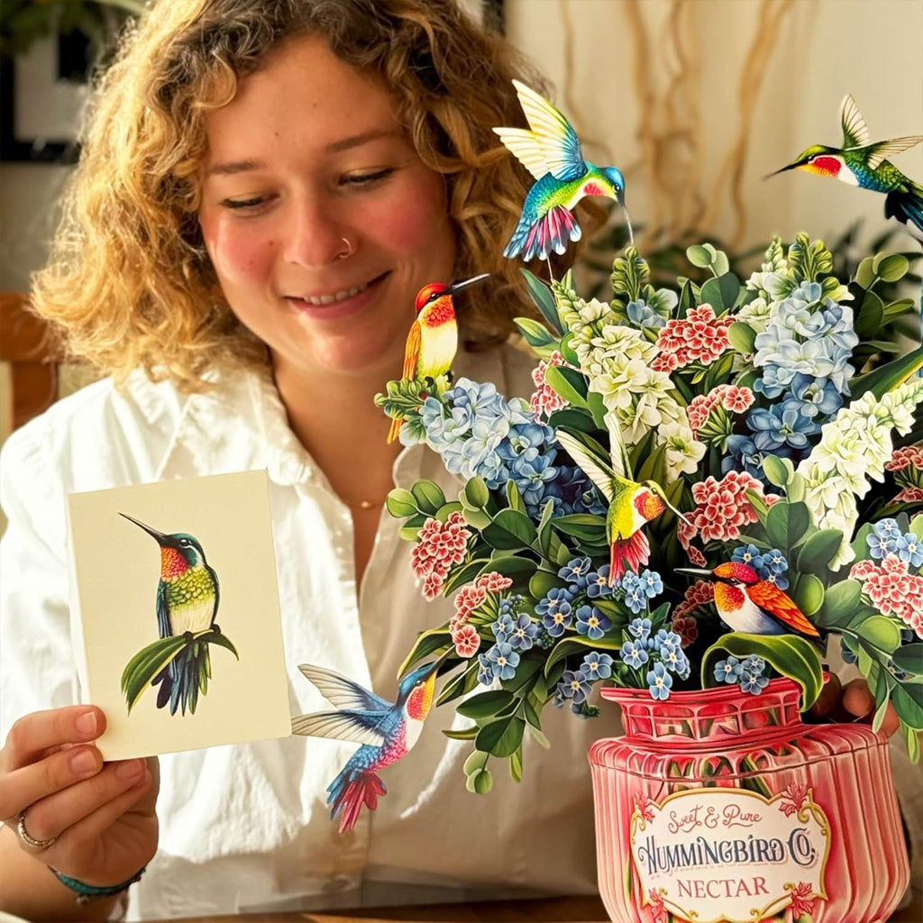 Forever Flower Bouquet 3D Popup Greeting Card with Envelope